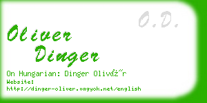 oliver dinger business card